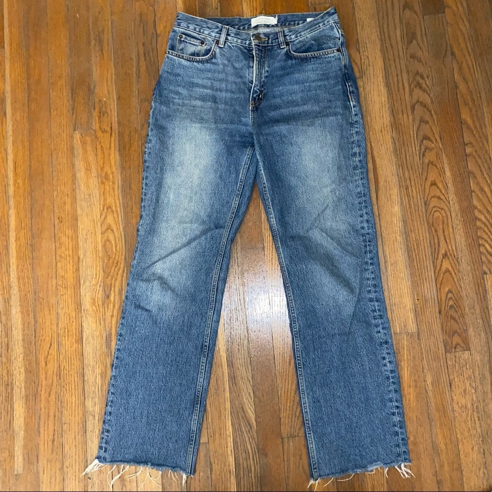 & Other Stories Mom jeans with frayed hem